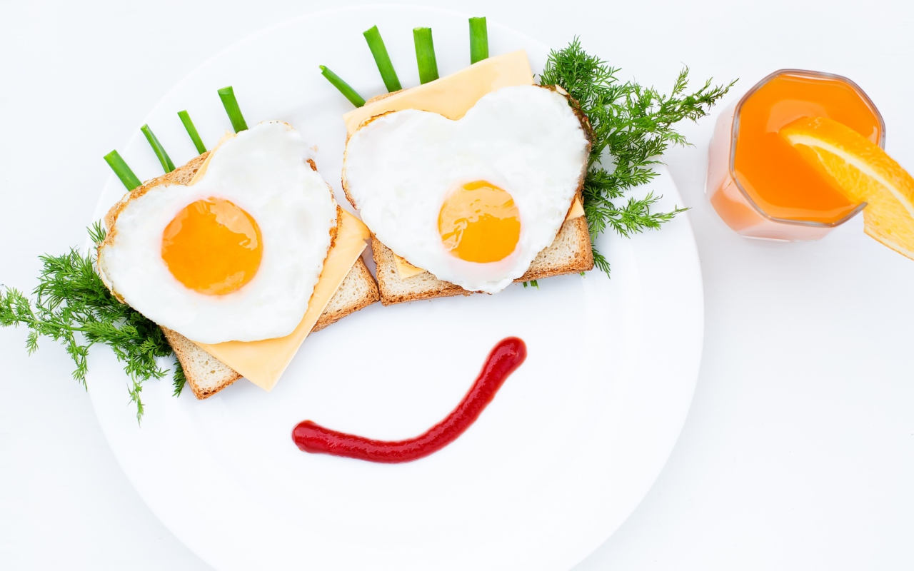 Обои Creative Breakfast For Loved One 1280x800