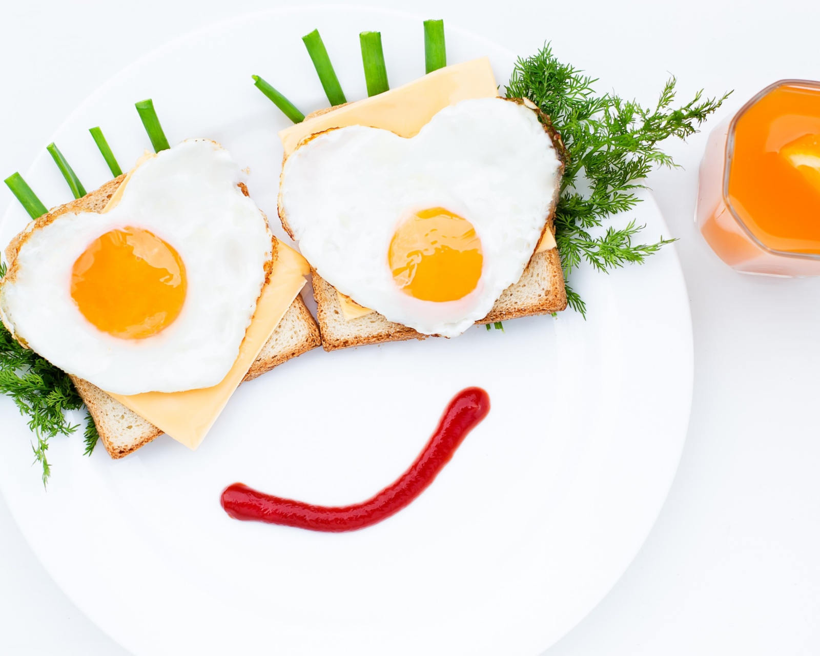 Das Creative Breakfast For Loved One Wallpaper 1600x1280