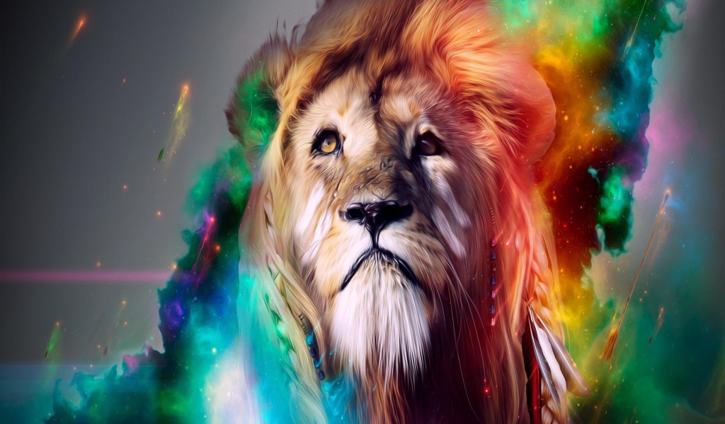 Screenshot №1 pro téma Lion Multicolor 1024x600
