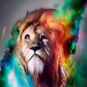 Sfondi Lion Multicolor 128x128