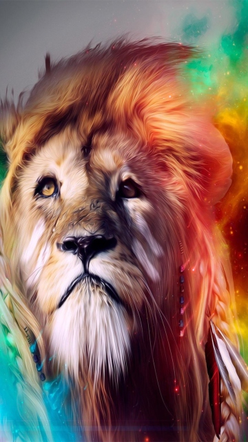 Screenshot №1 pro téma Lion Multicolor 360x640