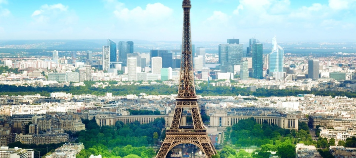 Fondo de pantalla Eiffel Tower 720x320