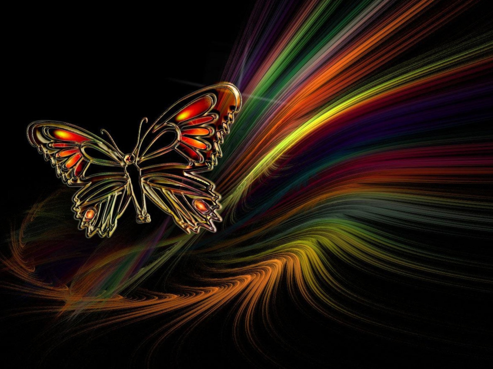 Das Abstract Butterfly Wallpaper 1600x1200