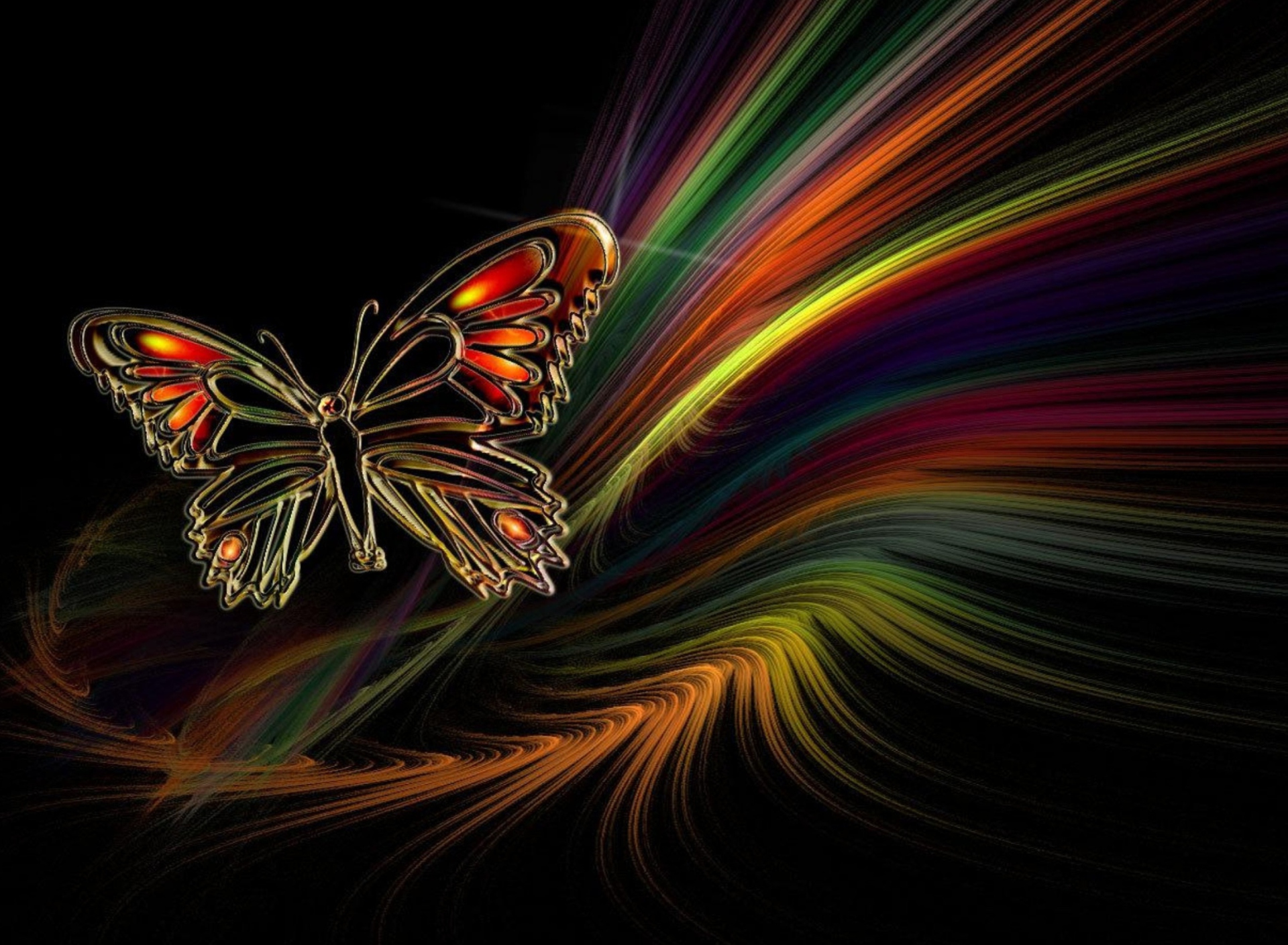 Abstract Butterfly wallpaper 1920x1408