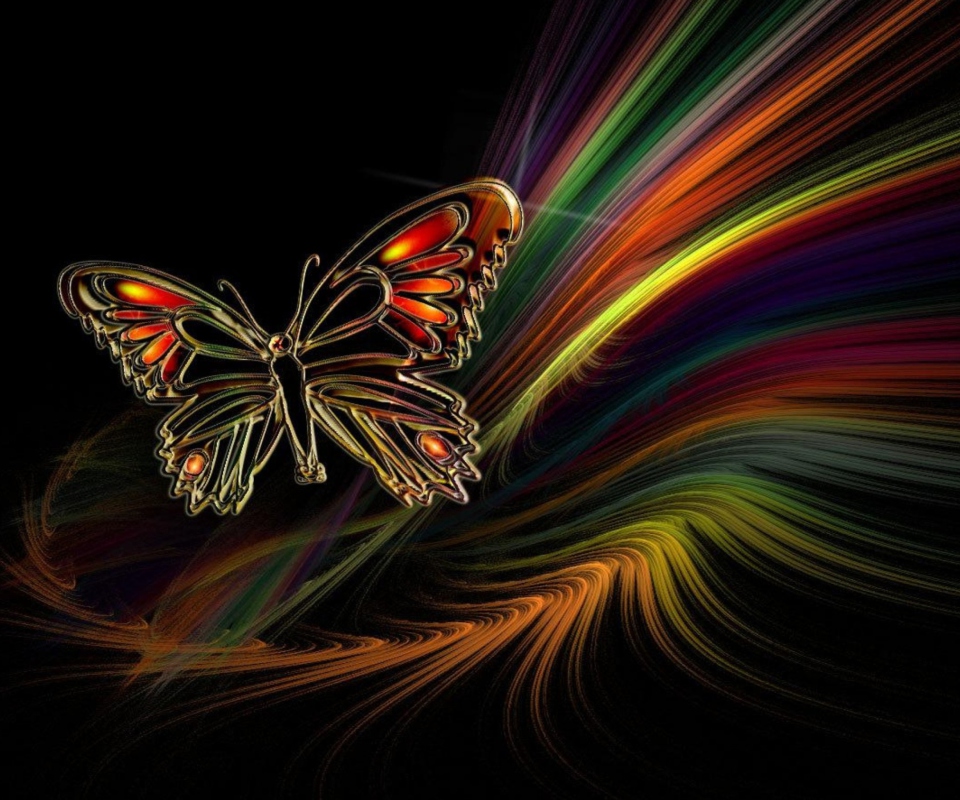 Abstract Butterfly wallpaper 960x800