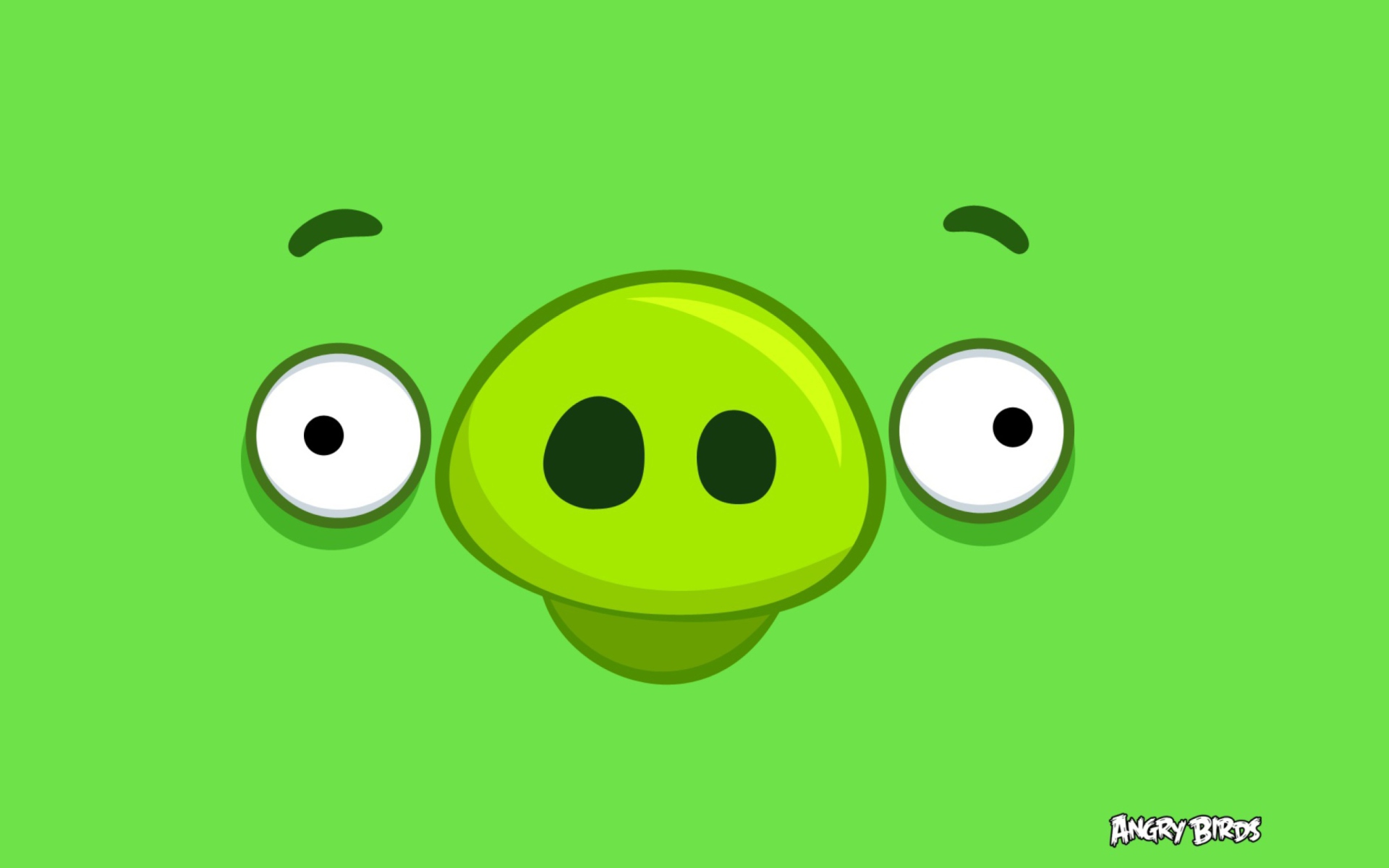 Screenshot №1 pro téma Angry Birds Pig Happy 1920x1200