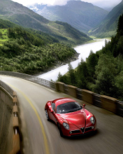 Sfondi Red Alfa Romeo 8C 176x220