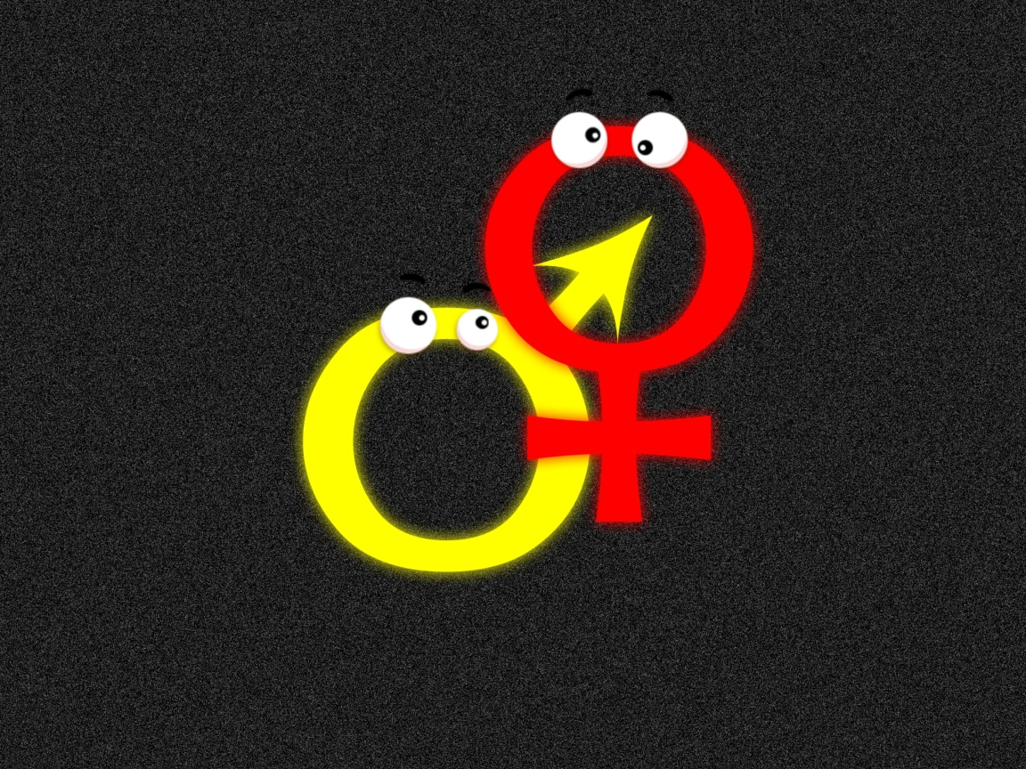 Das Funny Gender Symbols Wallpaper 1152x864