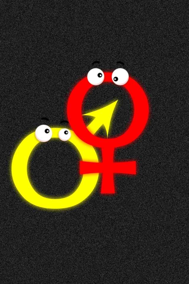 Das Funny Gender Symbols Wallpaper 640x960