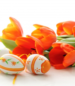 Eggs And Tulips - Obrázkek zdarma pro 132x176