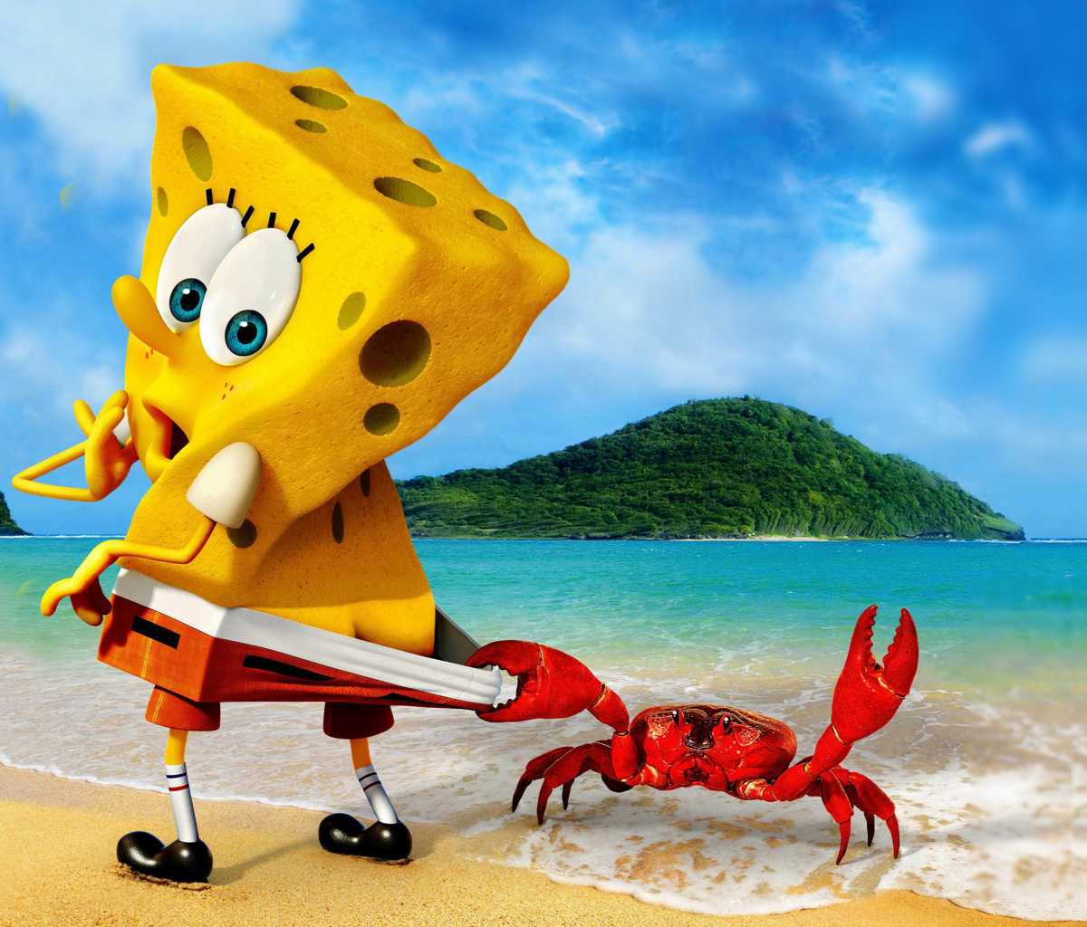 Обои Spongebob And Crab 1200x1024