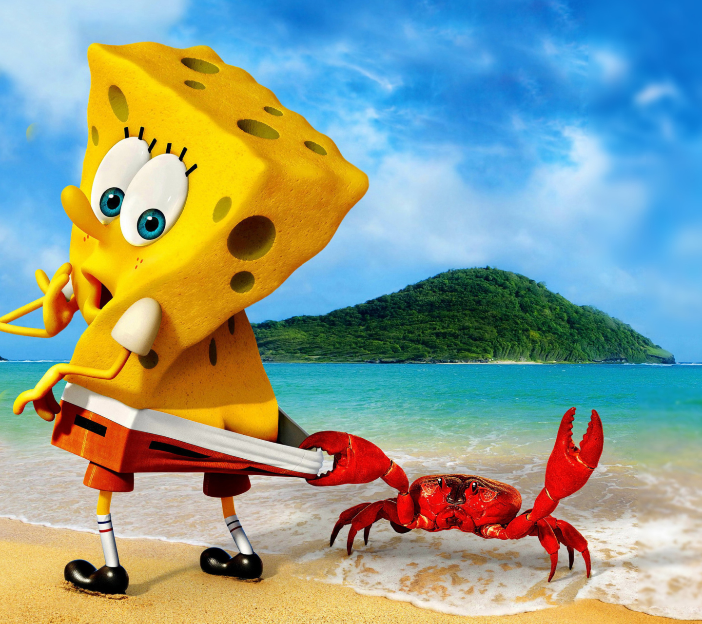Das Spongebob And Crab Wallpaper 1440x1280
