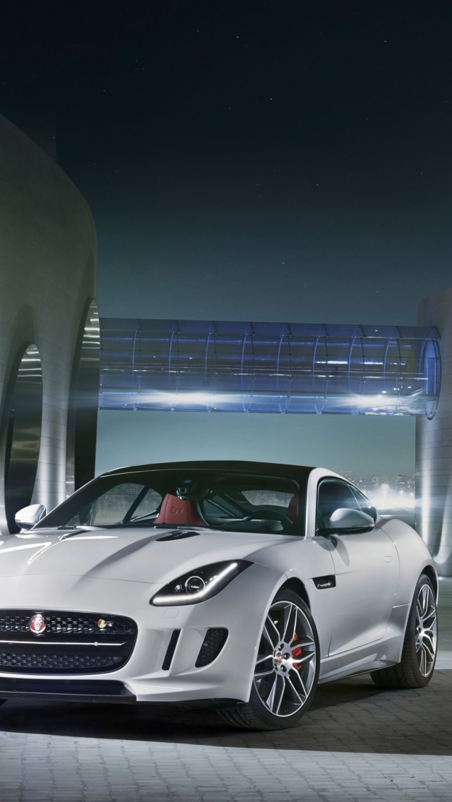 Fondo de pantalla Jaguar F Type R Coupe 2014 640x1136