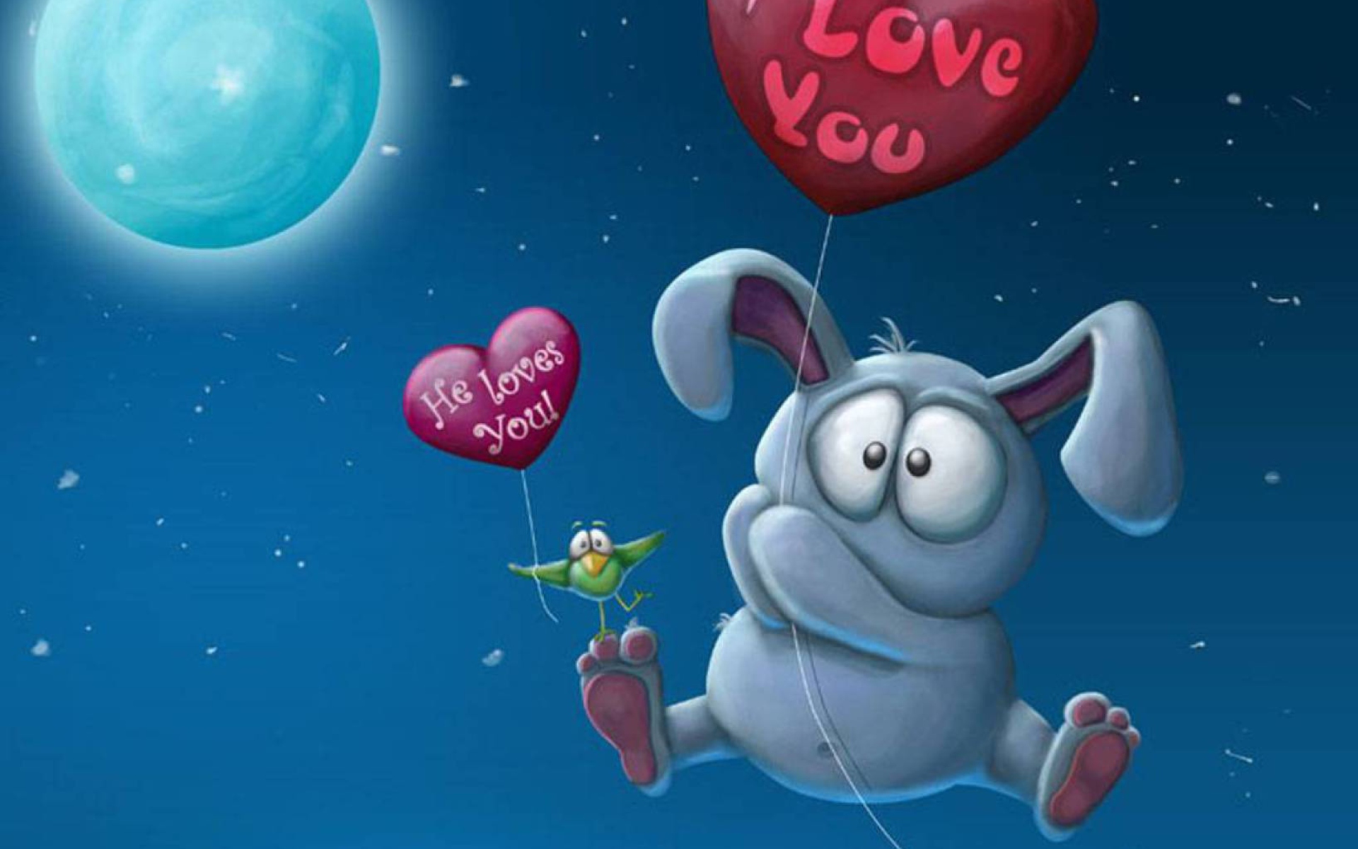 Screenshot №1 pro téma Valentine Bunny 1920x1200