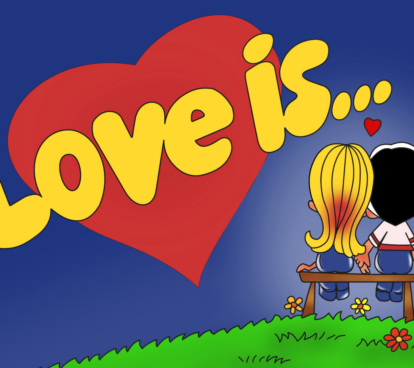 Love is Chewing gum wallpaper 1440x1280