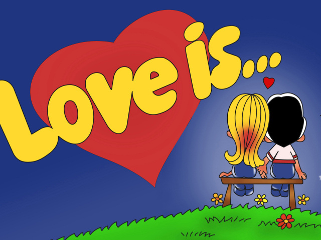 Love is Chewing gum wallpaper 640x480