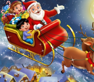 Santa Wishes You A Merry Christmas - Obrázkek zdarma pro 208x208