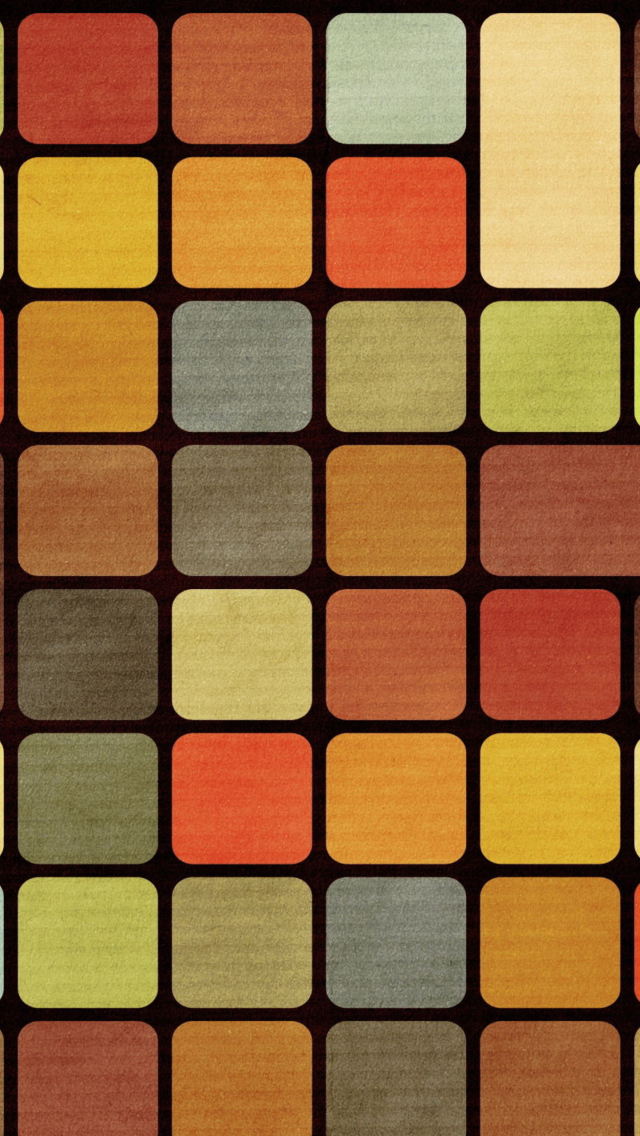 Fondo de pantalla Rubiks Cube Squares Retro 640x1136