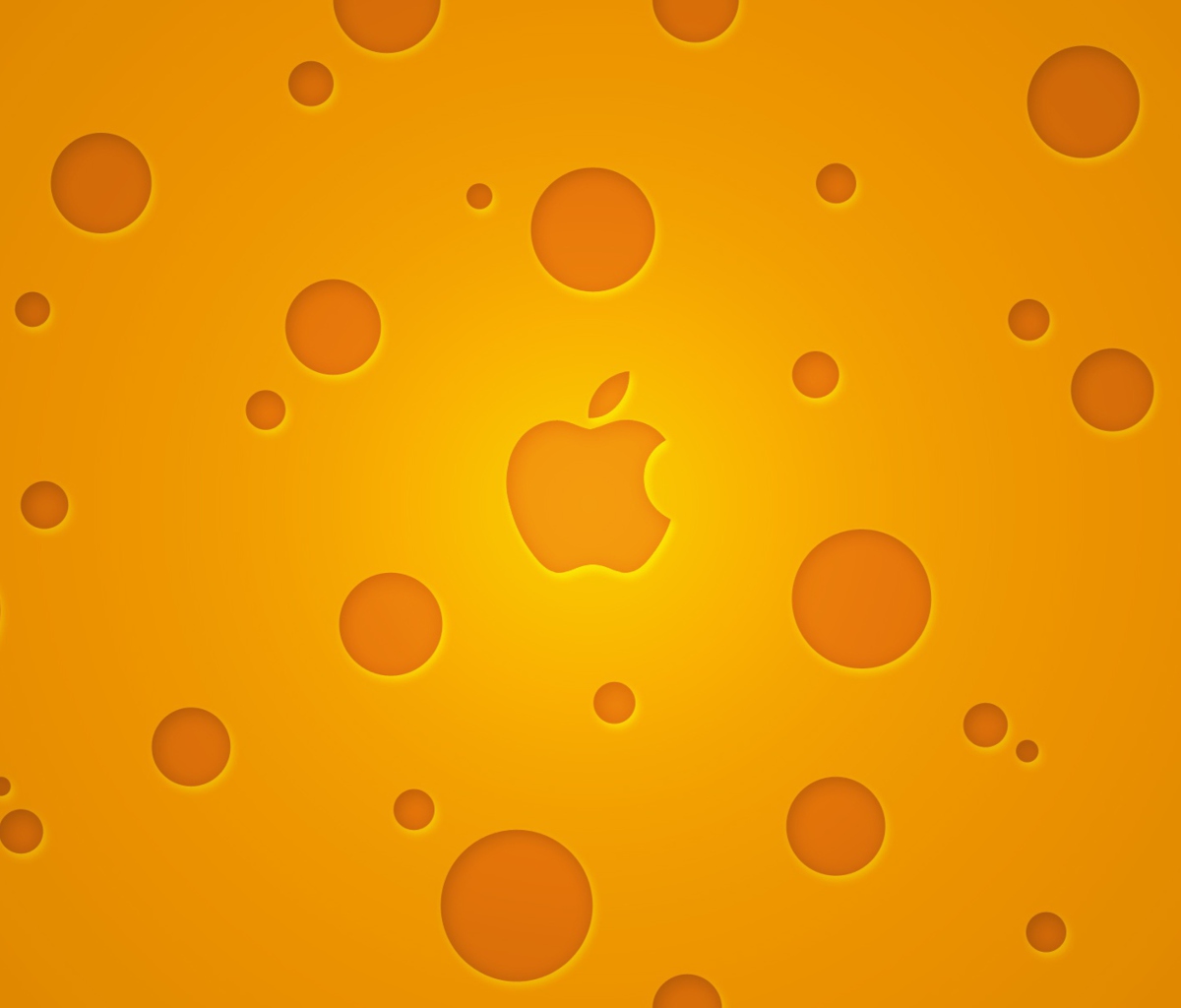 Screenshot №1 pro téma Apple Logo Orange 1200x1024