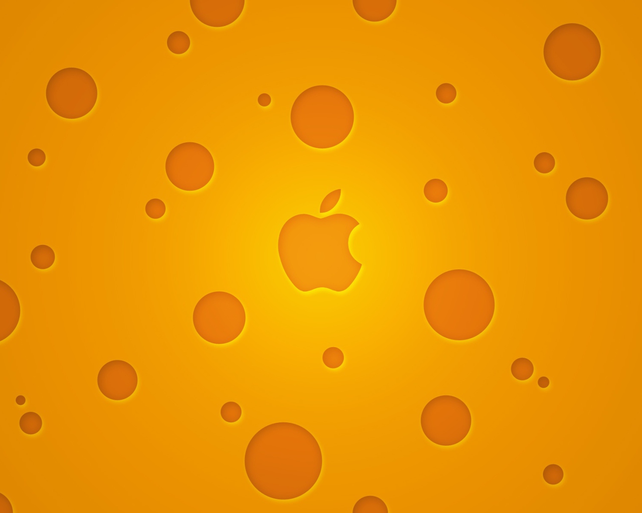 Apple Logo Orange wallpaper 1280x1024