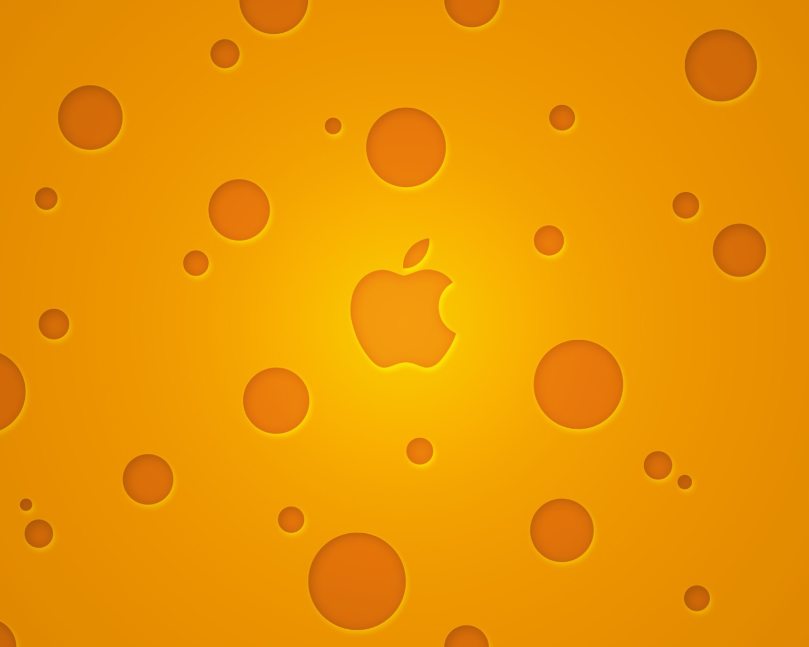 Fondo de pantalla Apple Logo Orange 1600x1280
