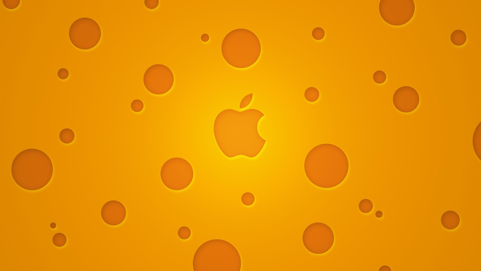 Screenshot №1 pro téma Apple Logo Orange 1600x900