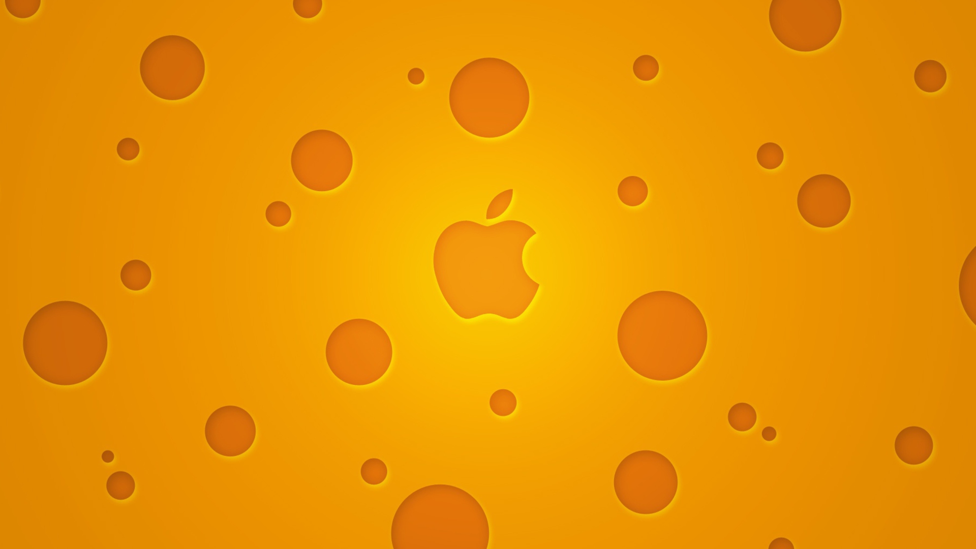 Screenshot №1 pro téma Apple Logo Orange 1920x1080