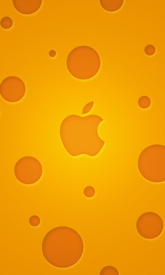 Screenshot №1 pro téma Apple Logo Orange 240x400