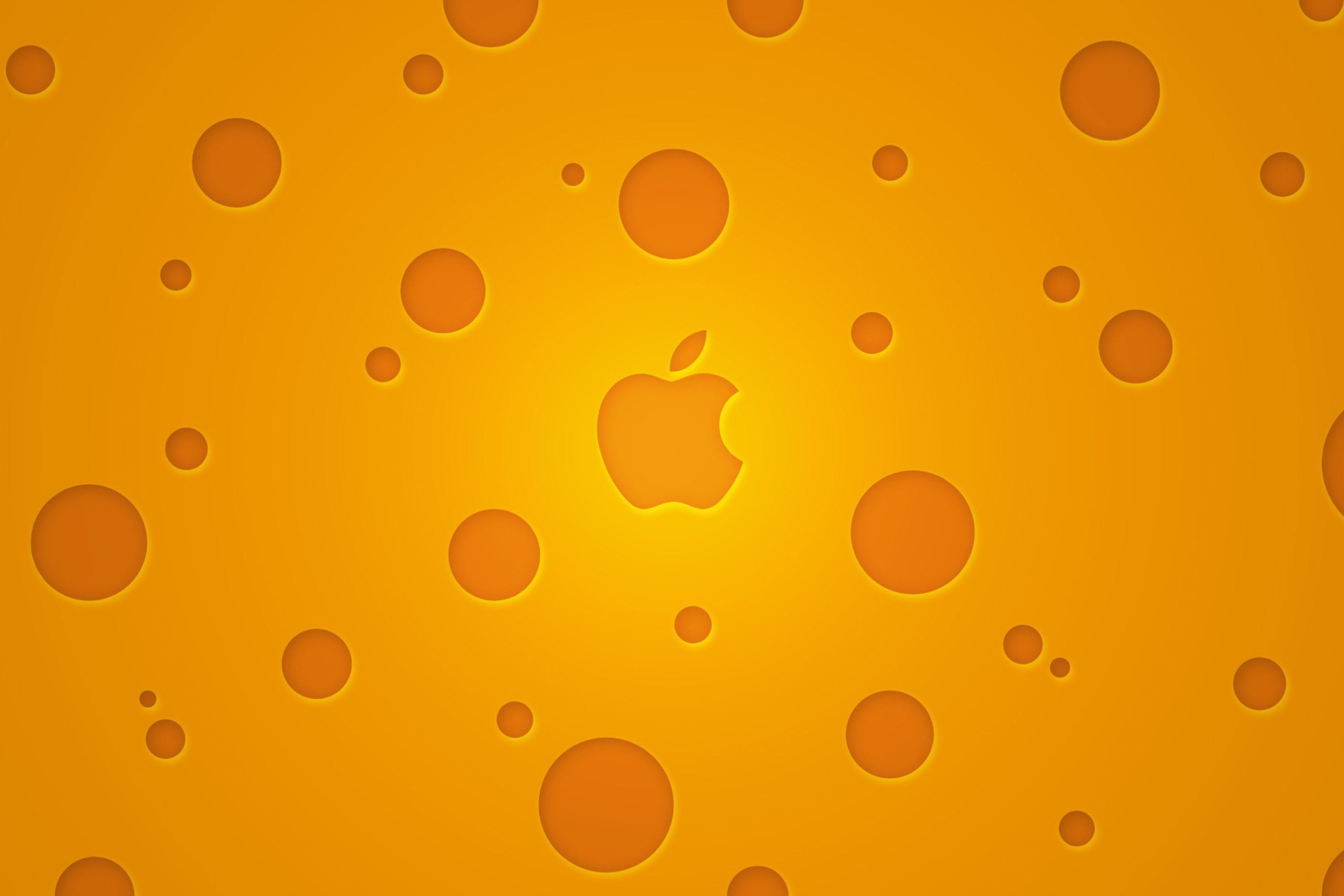 Screenshot №1 pro téma Apple Logo Orange 2880x1920