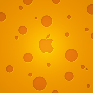 Apple Logo Orange - Obrázkek zdarma pro 128x128