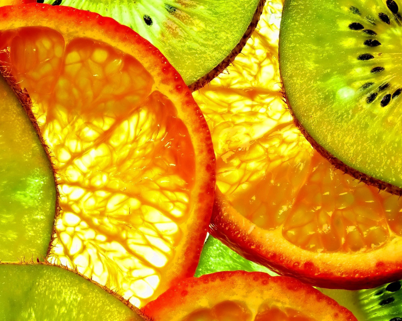 Fruit Slices wallpaper 1280x1024