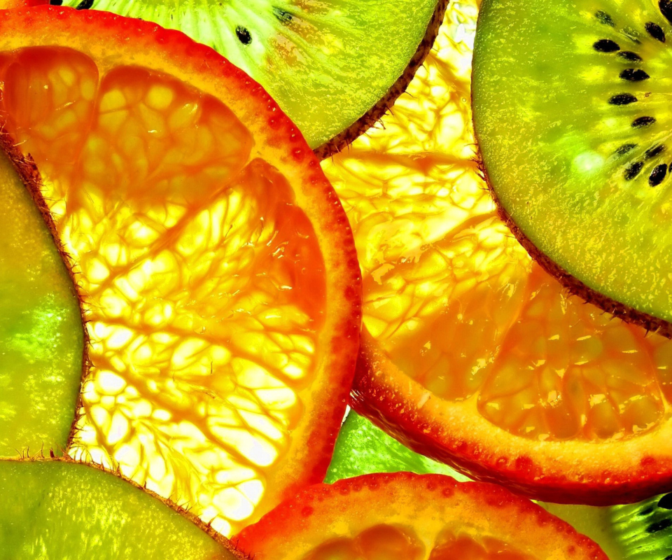 Das Fruit Slices Wallpaper 960x800