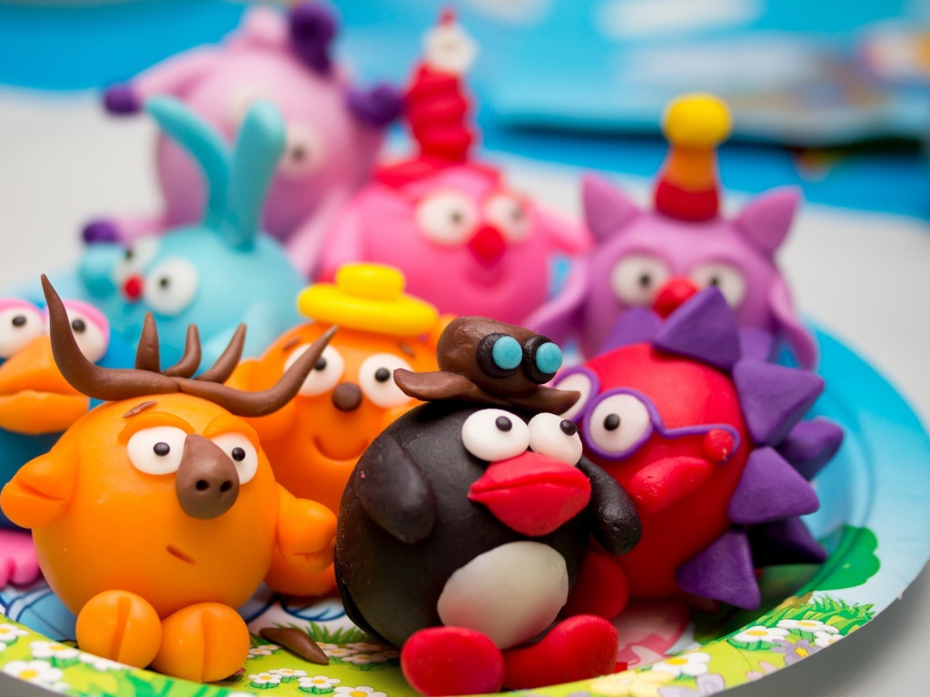 Das Plasticine Figurines Wallpaper 1024x768