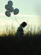 Sfondi Little Girl With Balloons 132x176