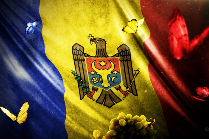 Das Moldova Flag Wallpaper