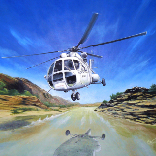 Kostenloses Soviet Russian Helicopter Mi-8 Wallpaper für 1024x1024