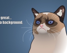 Fondo de pantalla Grumpy Cat, Oh Great Im a Background 220x176
