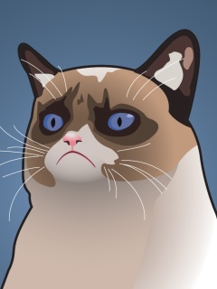 Das Grumpy Cat, Oh Great Im a Background Wallpaper 240x320