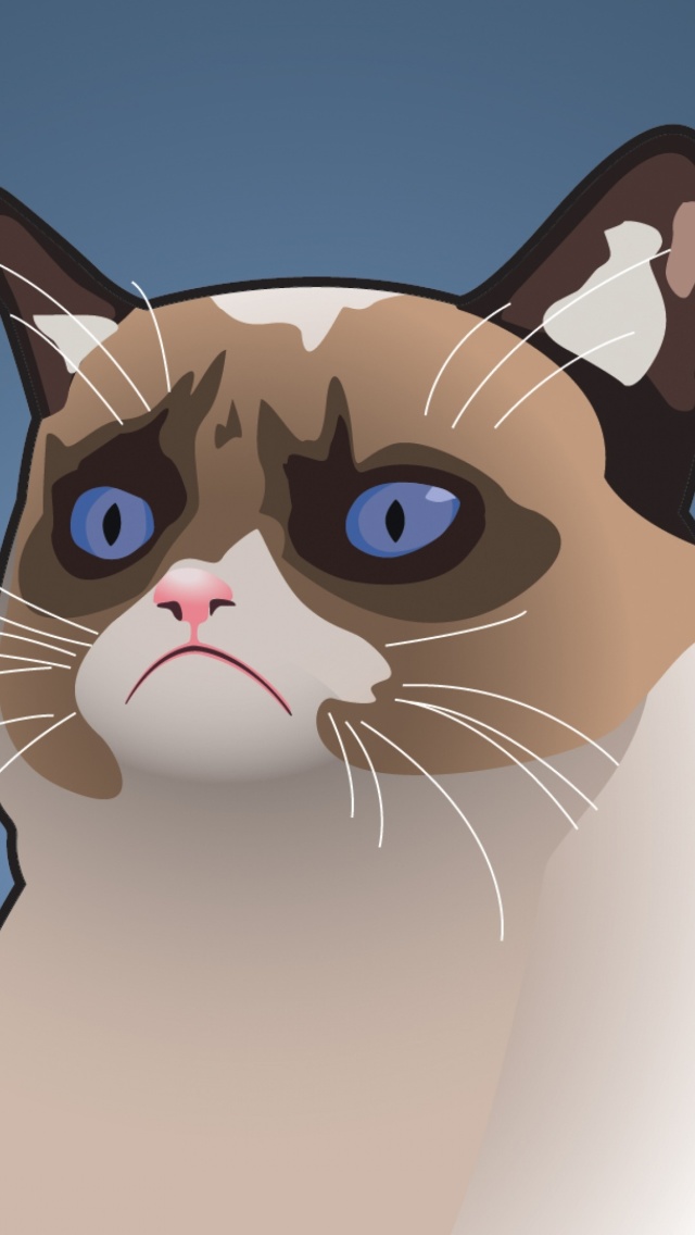 Das Grumpy Cat, Oh Great Im a Background Wallpaper 640x1136