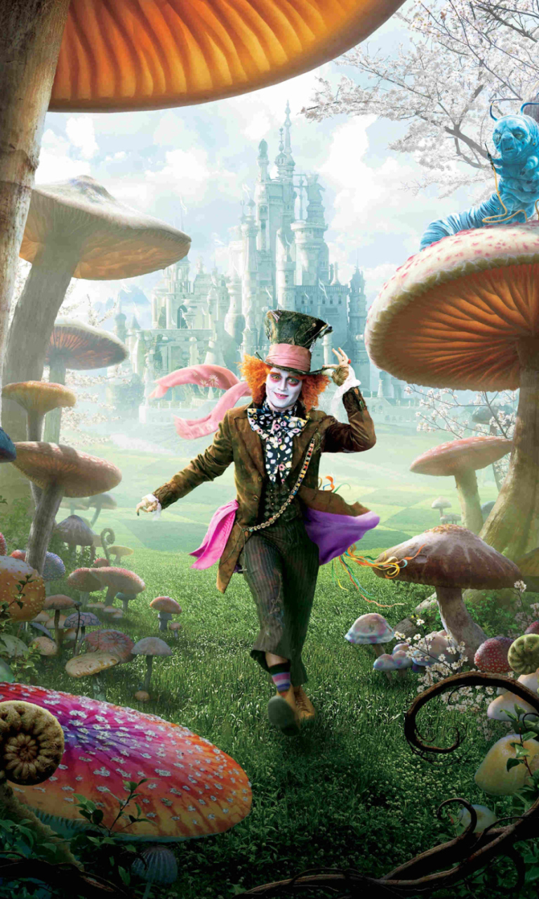 Das Alice In Wonderland Movie Wallpaper 768x1280