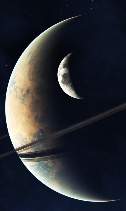 Обои Planets In Space 480x800
