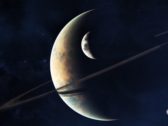 Das Planets In Space Wallpaper 640x480