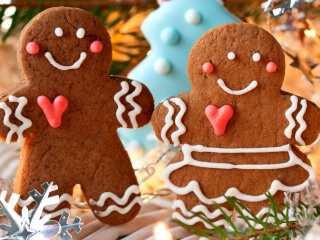 Das Traditional Christmas Cookies Wallpaper 320x240