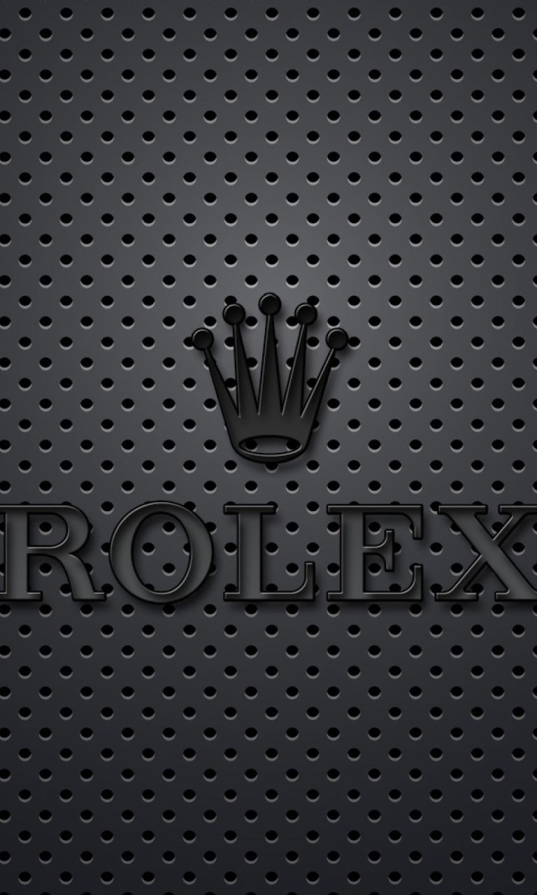 Обои Rolex Dark Logo 768x1280