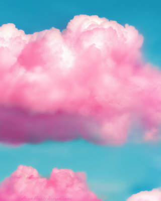 Pink Fluffy Clouds - Obrázkek zdarma pro Nokia Asha 300