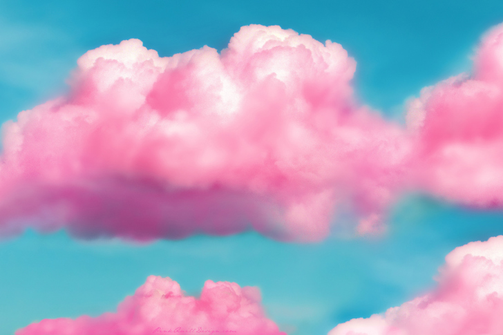 Pink Fluffy Clouds wallpaper