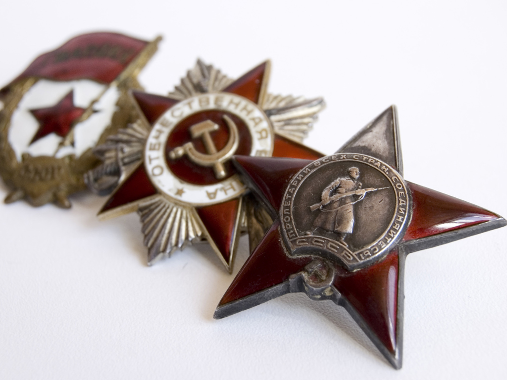 Das World War 2nd USSR Victory Award Medals Wallpaper 1024x768