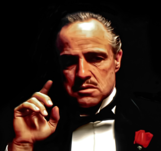 Kostenloses The Godfather - Don Vito Wallpaper für 1024x1024