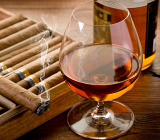 Cognac vs Cigars - Obrázkek zdarma pro 208x208