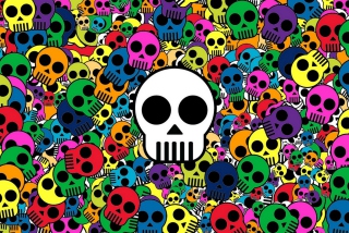 Skull Print Background for Android, iPhone and iPad